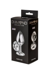 Анальная пробка Diamond Clear Sparkle L Серебро, прозрачный кристалл