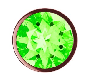 Анальная Пробка Diamond Emerald Shine S Розовое Золото, зеленый кристалл