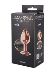 Анальная Пробка Diamond Jet Shine S Розовое Золото, черный кристалл