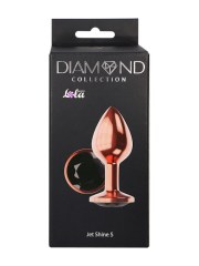 Анальная Пробка Diamond Jet Shine S Розовое Золото, черный кристалл