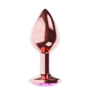 Анальная Пробка Diamond Quartz Shine L Розовое Золото, розовый кристалл