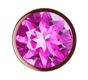 Анальная Пробка Diamond Quartz Shine L Розовое Золото, розовый кристалл