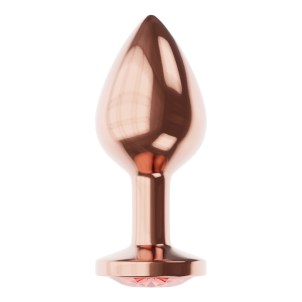 Анальная Пробка Diamond Ruby Shine S Розовое Золото, красный кристалл