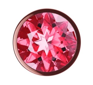 Анальная Пробка Diamond Ruby Shine S Розовое Золото, красный кристалл