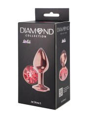 Анальная Пробка Diamond Ruby Shine S Розовое Золото, красный кристалл