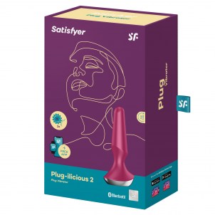 Анальная пробка с вибрацией Satisfyer Plug Ilicious 2 малиновая