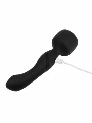 Двусторонний нагревающийся вибратор микрофон Вонд Heating Wand черный