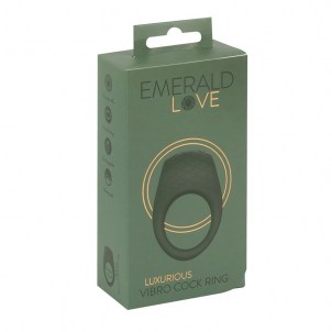 Эрекционное кольцо с вибрацией Emerald Love Luxurious