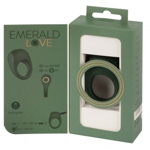 Эрекционное кольцо с вибрацией Emerald Love Luxurious