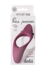 Эрекционное виброкольцо Pure Passion Stardust Wine red