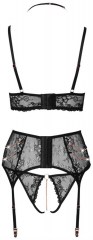 Комплект: бюстгалтер, трусики, пояс для чулок Cottelli Collection Bra Suspender Set