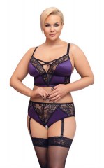 Комплект: бюстгалтер, трусики с подвязками для чулок Cottelli Collection BH Set