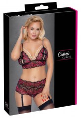 Комплект: бюстгалтер, трусики с подвязками для чулок Cottelli Collection Bra Set Pearl