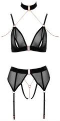 Комплект: бюстгалтер, трусики с подвязками для чулок Cottelli Collection Bra Set Velvet