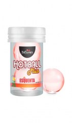 Лубрикант HotFlowers HOT BALL PLUS на масляной основе в виде двух шариков с разогревающим эффектом.