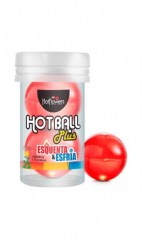 Лубрикант HotFlowers HOT BALL PLUS в виде двух шариков с охлождающе-разогревающим эффектом, 6гр