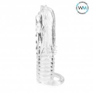 Насадка силиконовая EROWOMAN-EROMAN Crystal Sleeve Dragon в форме дракона