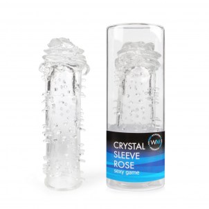 Насадка силиконовая EROWOMAN-EROMAN Crystal Sleeve Rose в форме розы