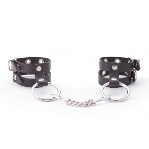 Однослойные наручники из двух ремешков Crazyhandmade