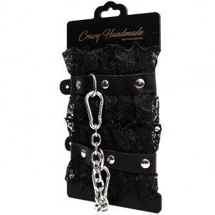 Оковы с черным кружевом Crazyhandmade