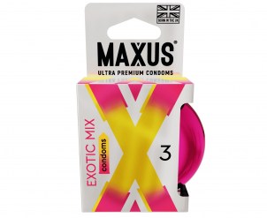 Презервативы MAXUS Exotic Mix ароматизированные №3шт