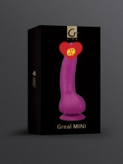 Супер-реалистичный вибратор Gvibe Greal Mini из Bioskin, фуксия 18х3 см.