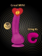 Супер-реалистичный вибратор Gvibe Greal Mini из Bioskin, фуксия 18х3 см.