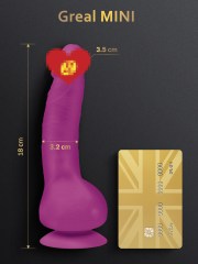 Супер-реалистичный вибратор Gvibe Greal Mini из Bioskin, фуксия 18х3 см.