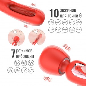 Вибратор микрофон двусторонний с пальчиковой стимуляцией