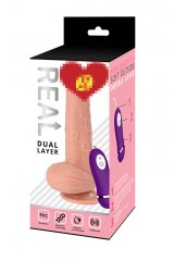 Вибратор реалистичный REAL Dual Layer, 14х4 см.