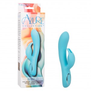 Вибратор с клиторальным стимулятором California Exotic Azure Bunny G