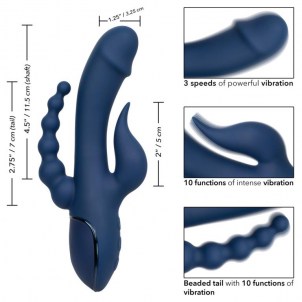Вибромассажер анально-вагинальный с реалистичной головкой III Triple Orgasm