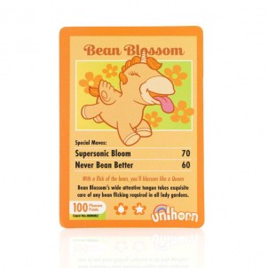 Вибромассажер Unihorn Bean Blossom со стимуляцией язычком, жёлтый