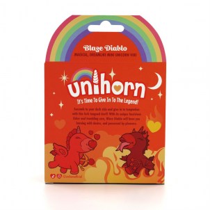 Вибромассажер Unihorn Blaze Diablo со стимуляцией язычком, красный