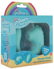 Вибромассажер Unihorn C Horse Ocean Peak со стимуляцией язычком, голубой