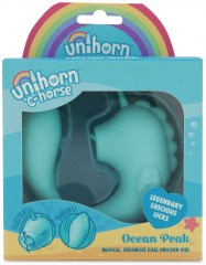 Вибромассажер Unihorn C Horse Ocean Peak со стимуляцией язычком, голубой