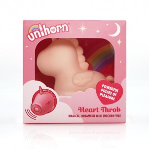 Вибромассажер Unihorn Heart Throb с режимом пульсации, светло-розовый