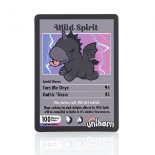 Вибромассажер Unihorn Wild Spirit со стимуляцией язычком, чёрный