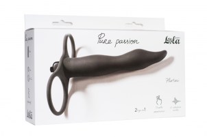Вибронасадка для двойного проникновения Pure Passion Flirtini black