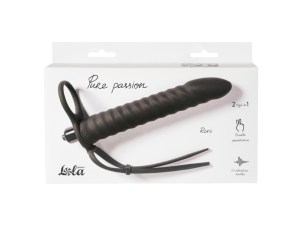 Вибронасадка для Двойного Проникновения Pure Passion Rori black