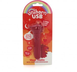 Вибропуля Unihorn USB Blaze Diablo, красный