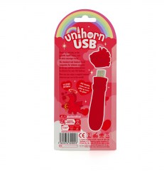 Вибропуля Unihorn USB Cupid's Beau с функцией пульсации, красный
